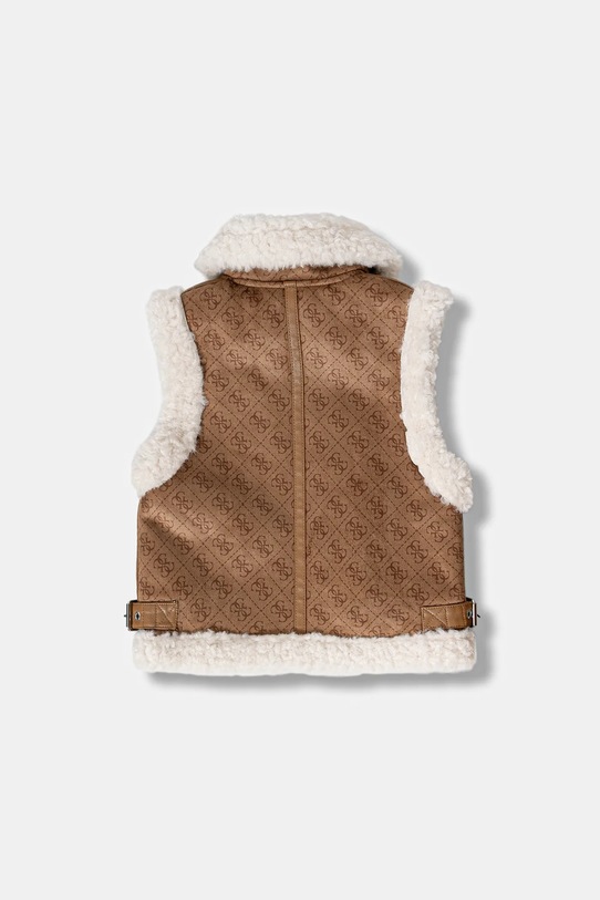 Guess vestă J5YN03.WHGN0.9BYA maro AW25