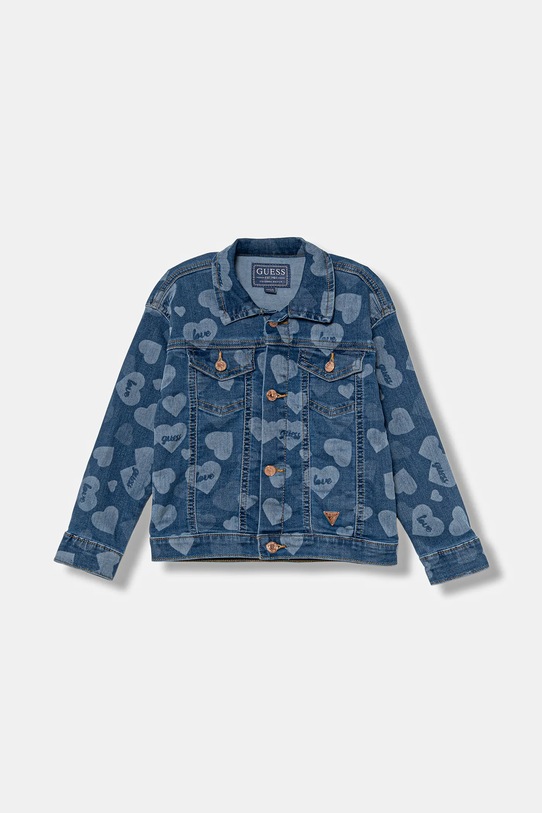 Guess kurtka jeansowa bez kaptura granatowy K5YL03.D4CA0.9BYA