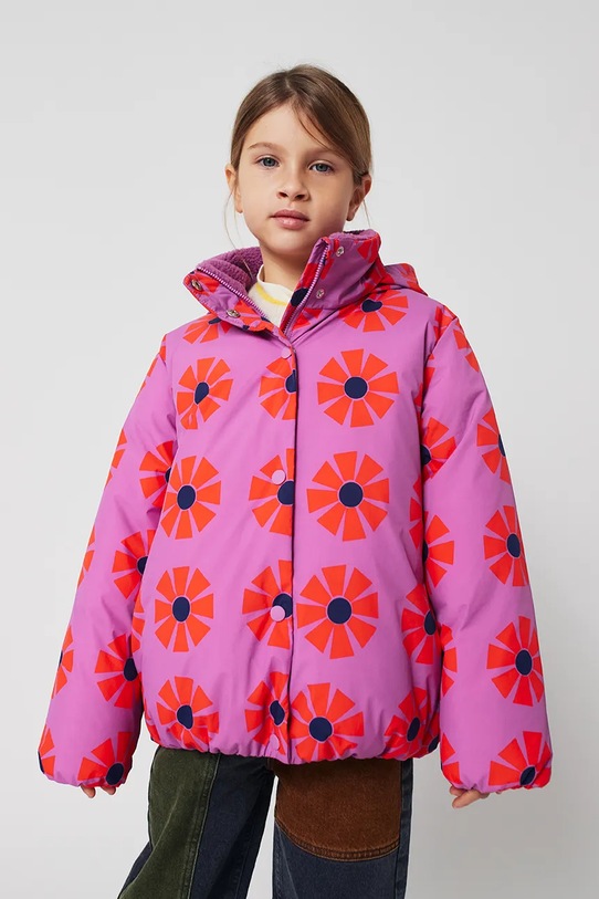 Bobo Choses kurtka dziecięca Kaleidoscope bez kaptura fioletowy 225AC125