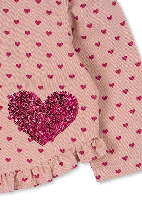 Παιδικό βαμβακερό μπουφάν Konges Sløjd NOLA SEQUIN SHIRT JACKET GOTS KS103948.9BYA ροζ