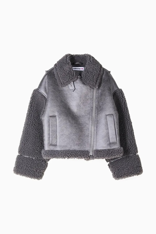 Παιδικό μπουφάν Patrizia Pepe E067 7O0043 γκρί AW25