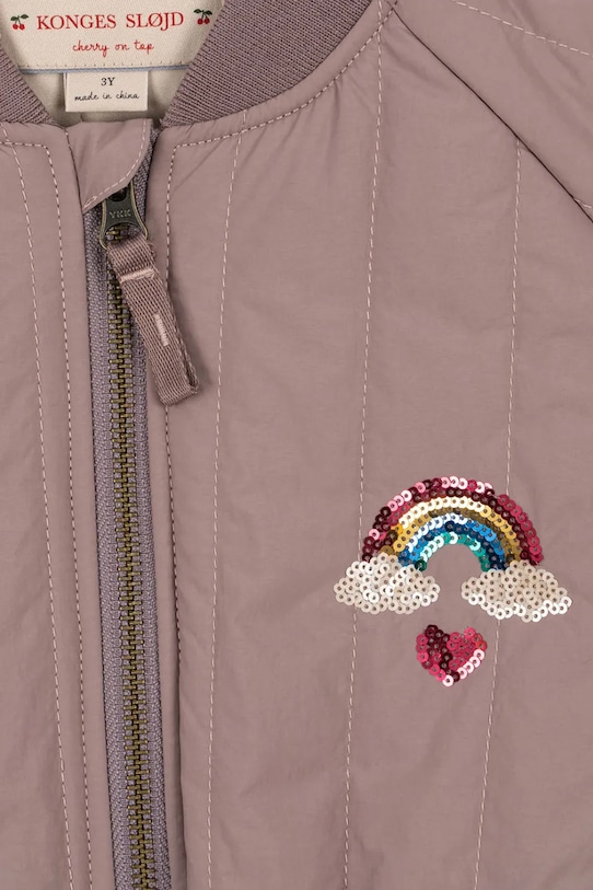 Konges Sløjd kurtka JUNO SEQUIN BOMBER JACKET KS103490.9BYA różowy