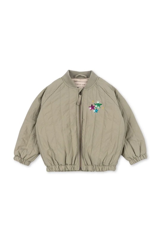 Konges Sløjd kurtka JUNO SEQUIN BOMBER JACKET KS103490.9BYA zielony AW25