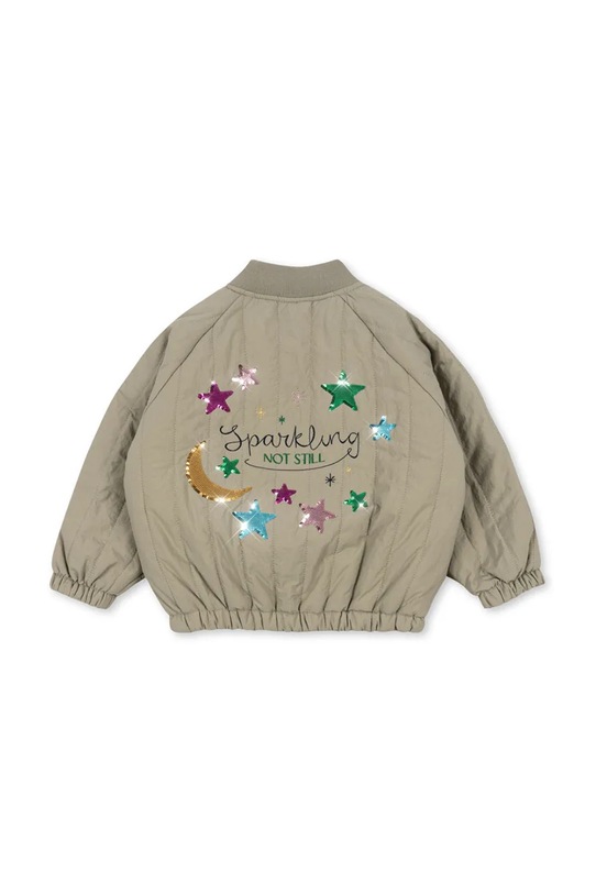 Dziewczynka Konges Sløjd kurtka JUNO SEQUIN BOMBER JACKET KS103490.9BYA zielony