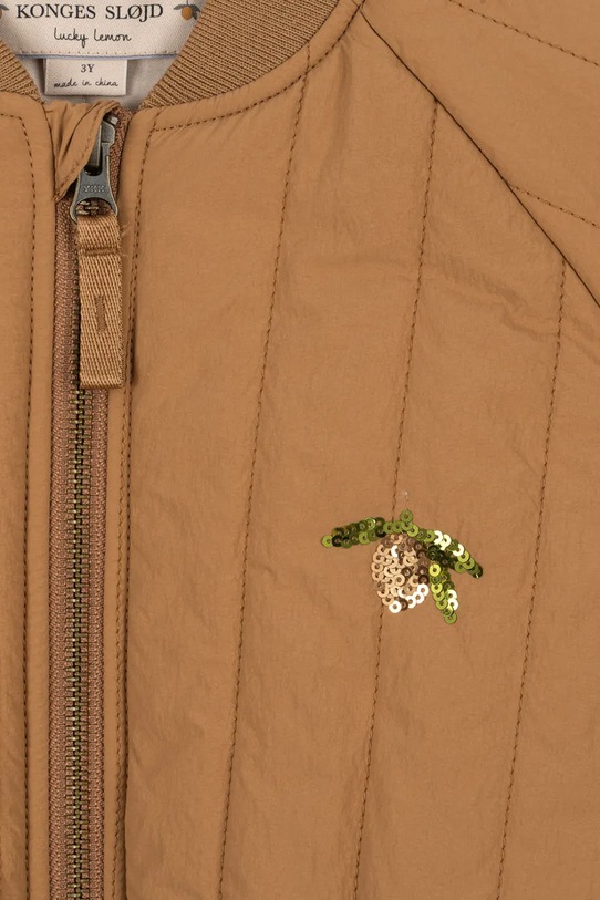 Dziewczynka Konges Sløjd kurtka JUNO SEQUIN BOMBER JACKET KS103490.9BYA brązowy