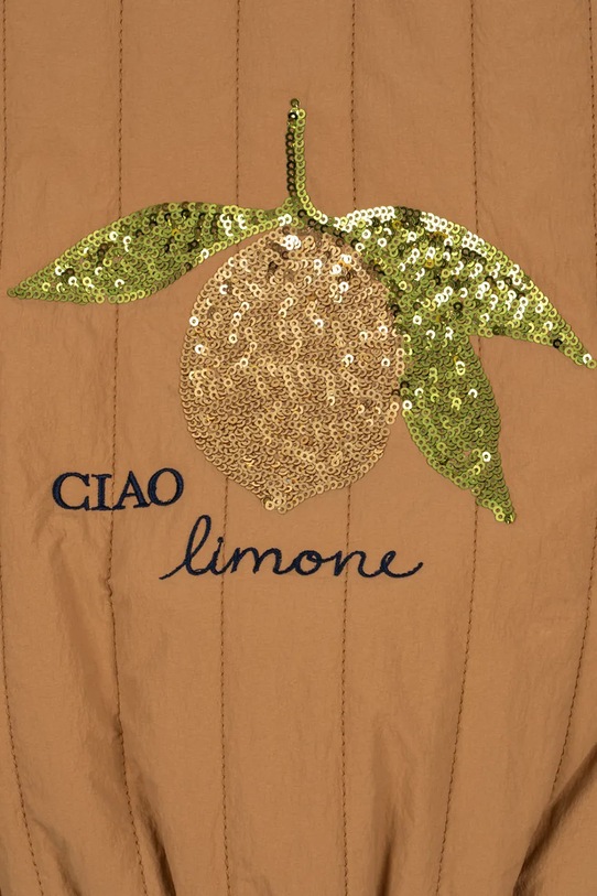 Konges Sløjd kurtka JUNO SEQUIN BOMBER JACKET brązowy KS103490.9BYA