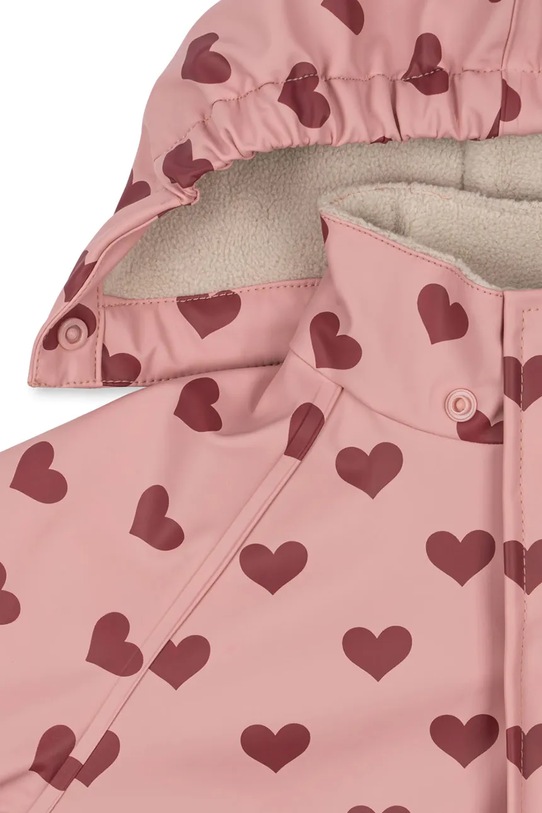 Dziewczynka Konges Sløjd kurtka RAINY PALME SET GIRL KS103531.9BYA różowy