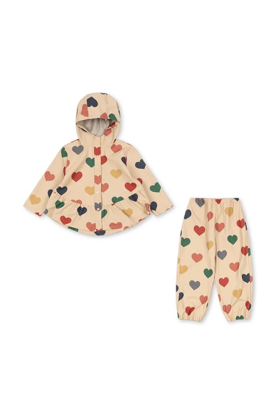 Konges Sløjd komplet przeciwdeszczowy dziecięcy FAIRE RAIN SET KS103463.9BYA beżowy AW25