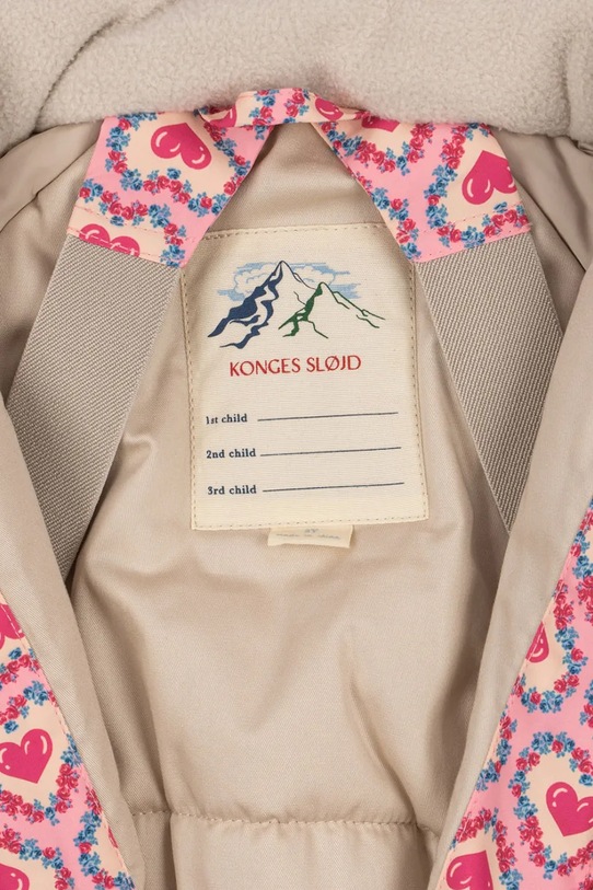 Παιδική ολόσωμη φόρμα Konges Sløjd NOHR SNOWSUIT PRINT ροζ KS103517.G.9BYA