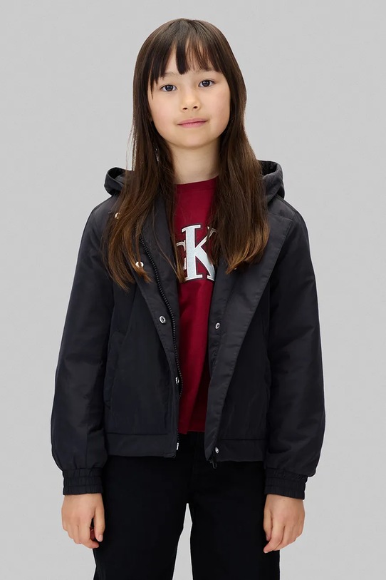 Детская куртка Calvin Klein Jeans с капюшоном чёрный IG0IG03021.9BYA