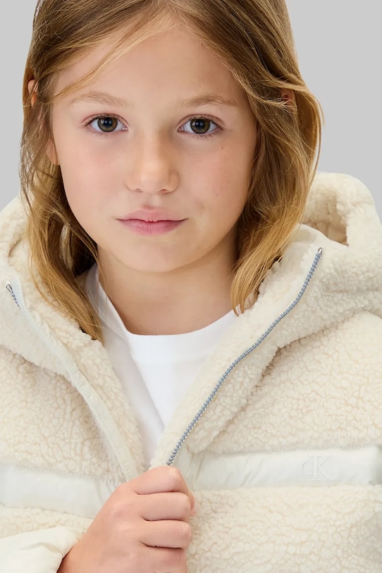 Calvin Klein Jeans kurtka dziecięca IG0IG03022.9BYA beżowy