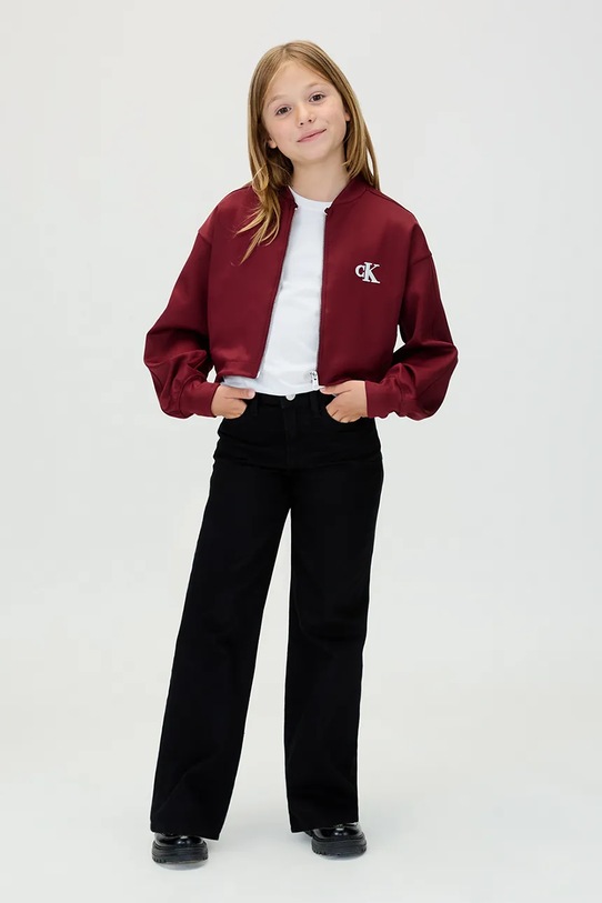 Calvin Klein Jeans kurtka bomber dziecięca bordowy IG0IG03076.9BYA