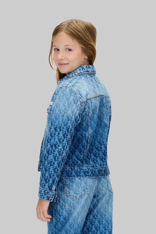 Dziewczynka Calvin Klein Jeans kurtka jeansowa dziecięca IU0IU00727.9BYA niebieski