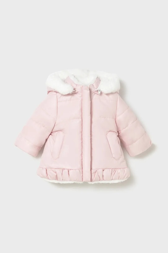 Mayoral Newborn geacă reversibilă pentru bebeluși cu captuseala roz 2404.2P.Newborn.9BYA