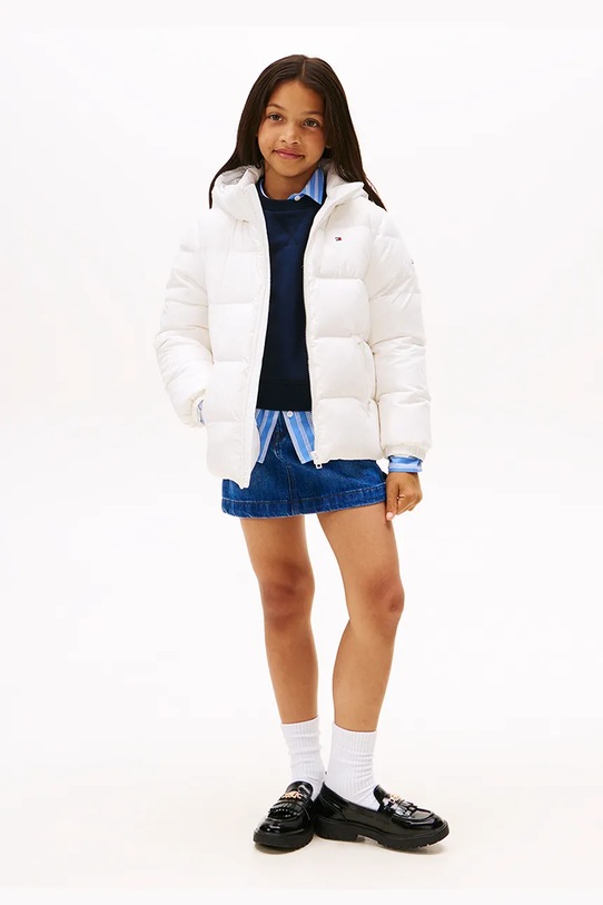 Детская пуховая куртка Tommy Hilfiger белый KG0KG08758.128.176.9BYA