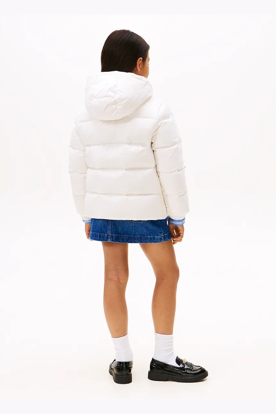 Детско пухено яке Tommy Hilfiger KG0KG08758.128.176.9BYA бял