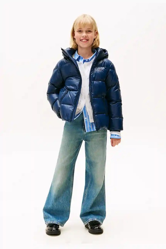 Tommy Hilfiger kurtka puchowa dziecięca granatowy KG0KG08758.128.176.9BYA
