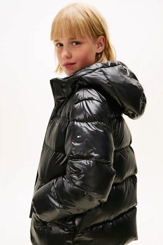 Dziewczynka Tommy Hilfiger kurtka puchowa dziecięca KG0KG08758.128.176.9BYA czarny