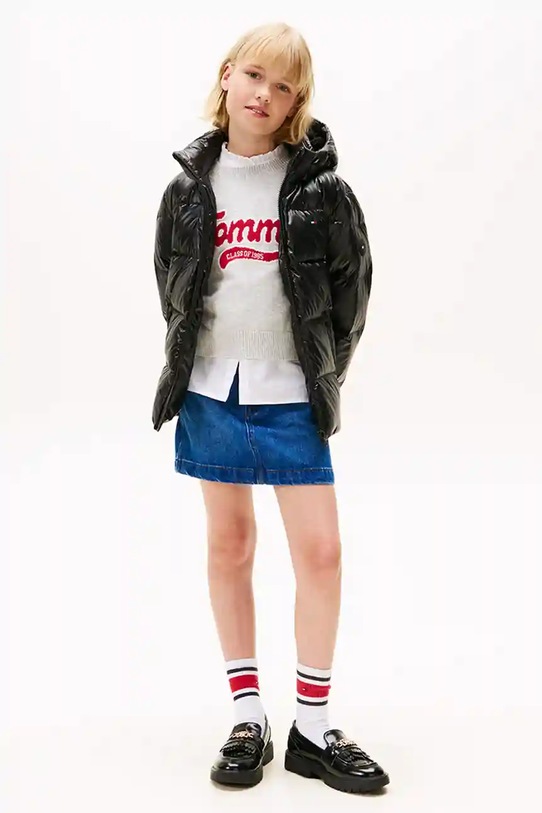 Tommy Hilfiger kurtka puchowa dziecięca KG0KG08758.128.176.9BYA czarny