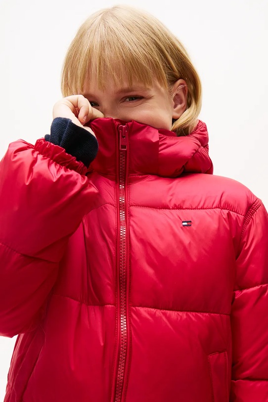 Dziewczynka Tommy Hilfiger kurtka dziecięca KG0KG08759.9BYA czerwony