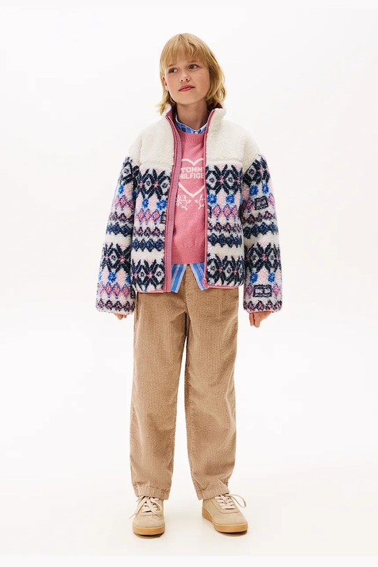 Дитяча куртка Tommy Hilfiger бежевий KG0KG09037.9BYA