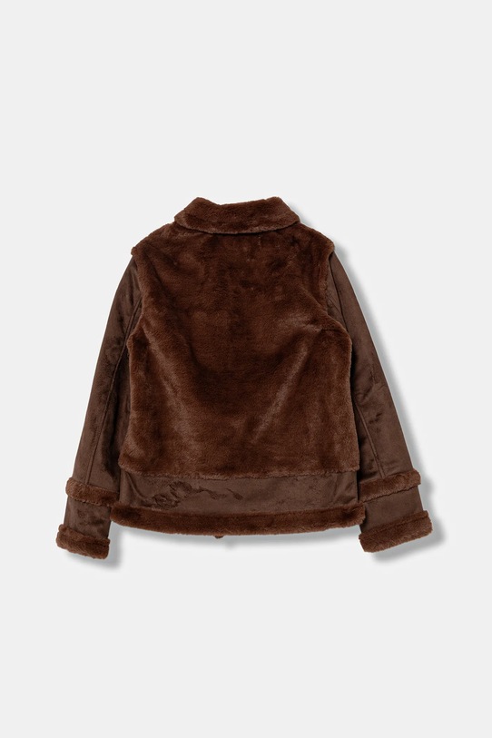 Παιδικό μπουφάν Guess J5BL07.WCFX0.9BYA καφέ AW25
