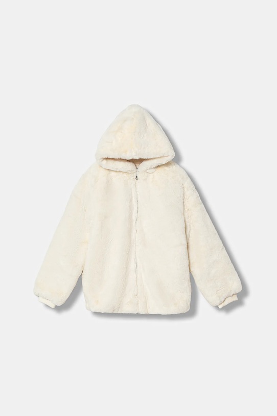 Детско яке United Colors of Benetton изкуствен косъм бежов 2Q6TCN05E.G.reproposed