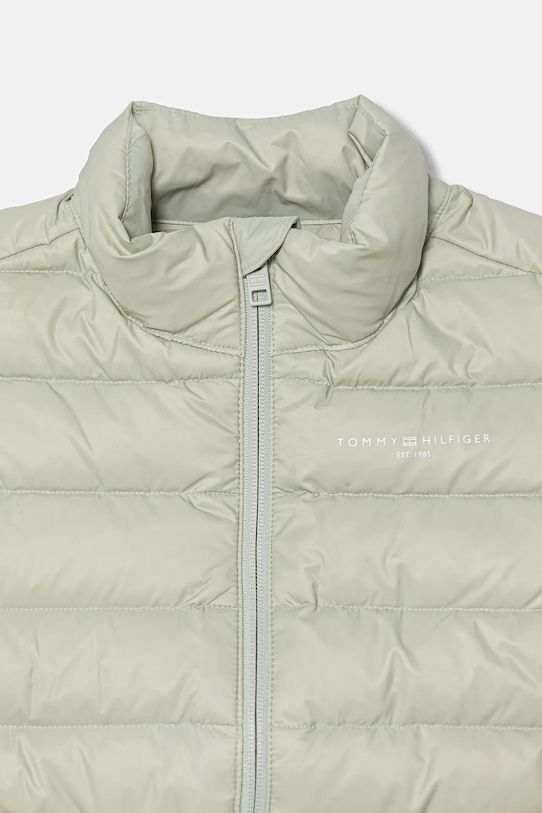 Dětská bunda Tommy Hilfiger tyrkysová KS0KS00652.9BYA