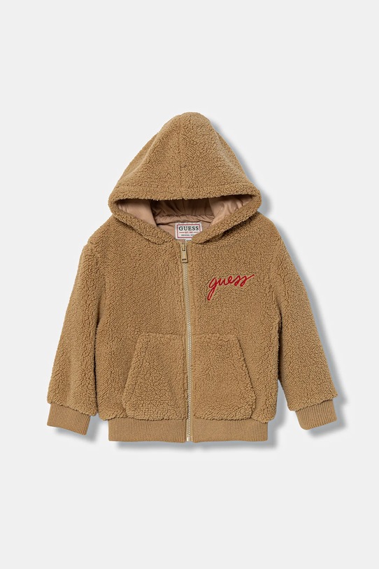 Παιδικό μπουφάν Guess χωρίς μόνωση καφέ H5YJ02.W0330.9BYA