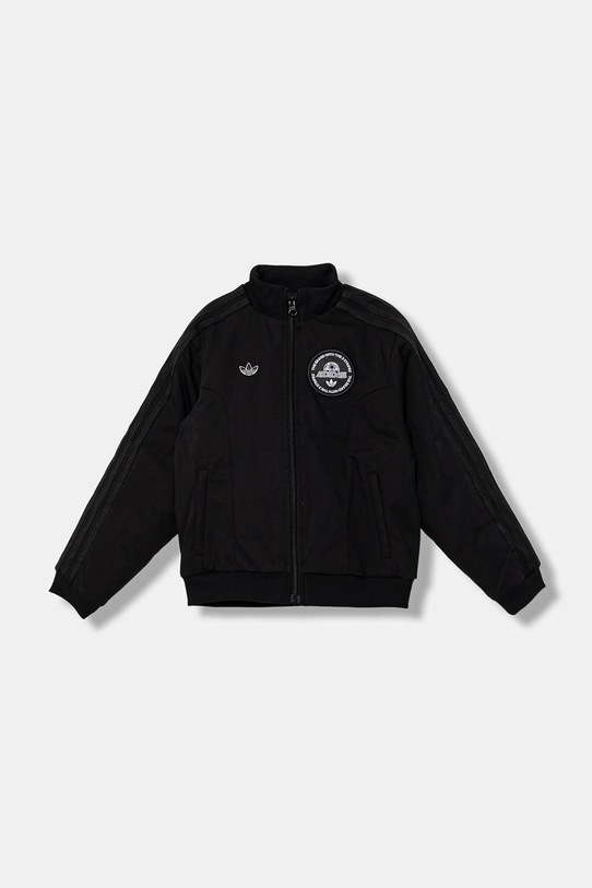 Pamučna jakna adidas Originals za prijelazno razdoblje crna JV7706