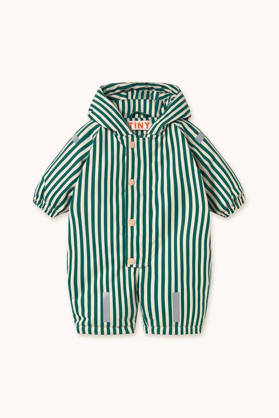 Tinycottons kombinezon niemowlęcy STRIPES SNOW ONE-PIECE pozostałe zielony AW25.054