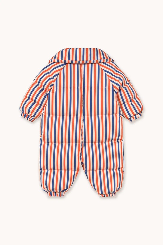 Tinycottons kombinezon niemowlęcy STRIPES PADDED OVERALL AW25.148 pomarańczowy AW25
