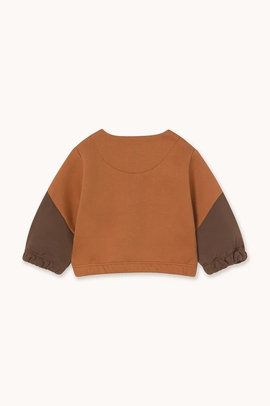 Tinycottons kurtka niemowlęca TINY COLOR BLOCK BABY JACKET AW25.276 brązowy AW25