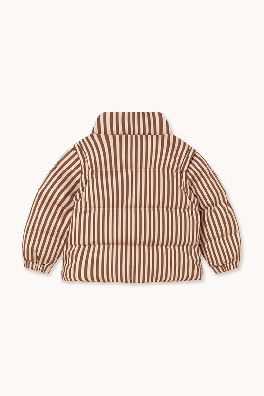 Chłopiec Tinycottons kurtka bawełniana dziecięca STRIPES SHORT PADDED JACKET AW25.484 różowy