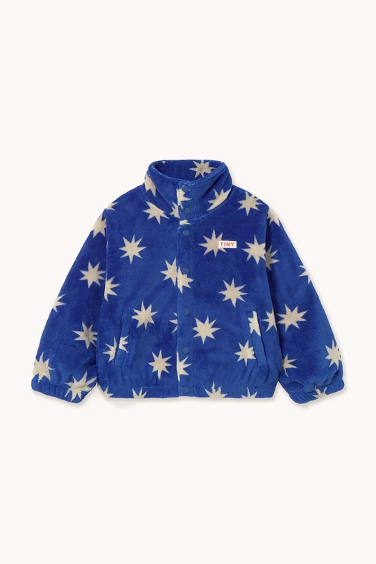 Tinycottons kurtka dziecięca STARS POLAR JACKET bez kaptura granatowy AW25.572