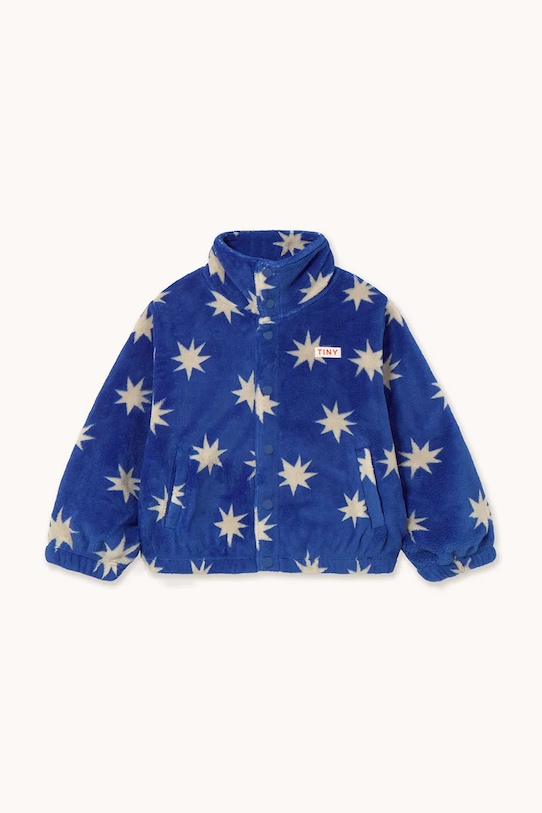 Detská bunda Tinycottons STARS POLAR JACKET prechodné tmavomodrá AW25.572