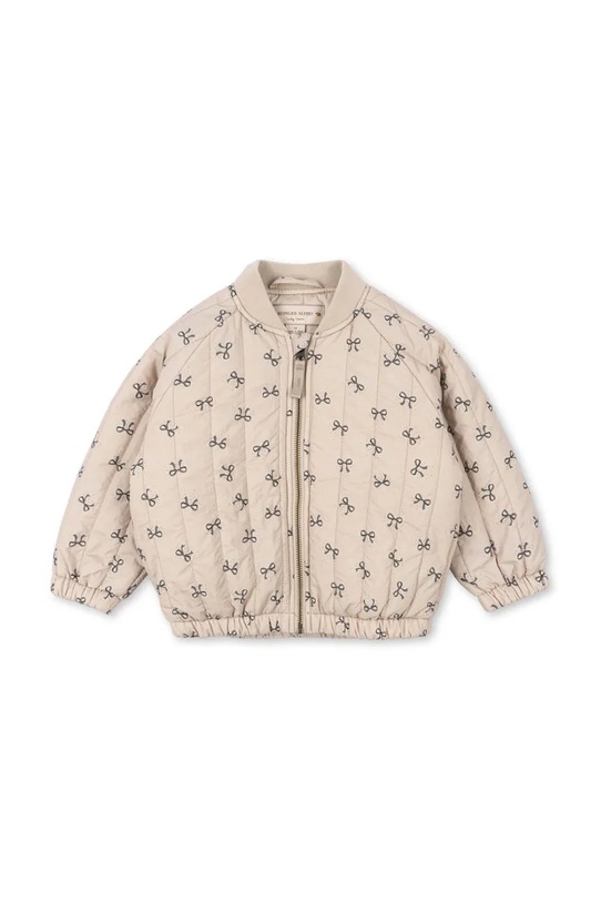 Konges Sløjd kurtka dziecięca JUNO PRINTED BOMBER JACKET bez kaptura zielony KS104078.9BYA