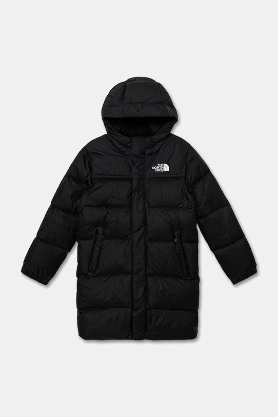 The North Face kurtka puchowa dziecięca TEEN NUPTSE LONG PARKA pozostałe czarny NF0A88UFKX71