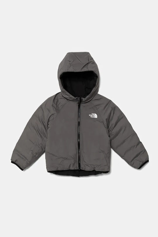 The North Face kétoldalas gyerekdzseki KID REVERSIBLE PERRITO HOODED JACKET NF0A88VJWOO1 fekete AW25
