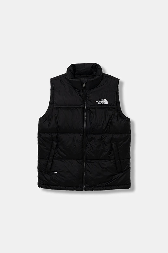 The North Face bezrękawnik puchowy dziecięcy TEEN 1996 RETRO NUPTSE VEST bez kaptura czarny NF0A8A4BGOG1