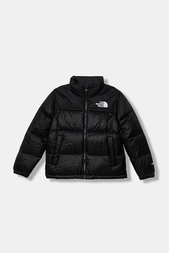 The North Face kurtka puchowa dziecięca TEEN 1996 RETRO NUPTSE JACKET bez kaptura czarny NF0A8A4CGOG1