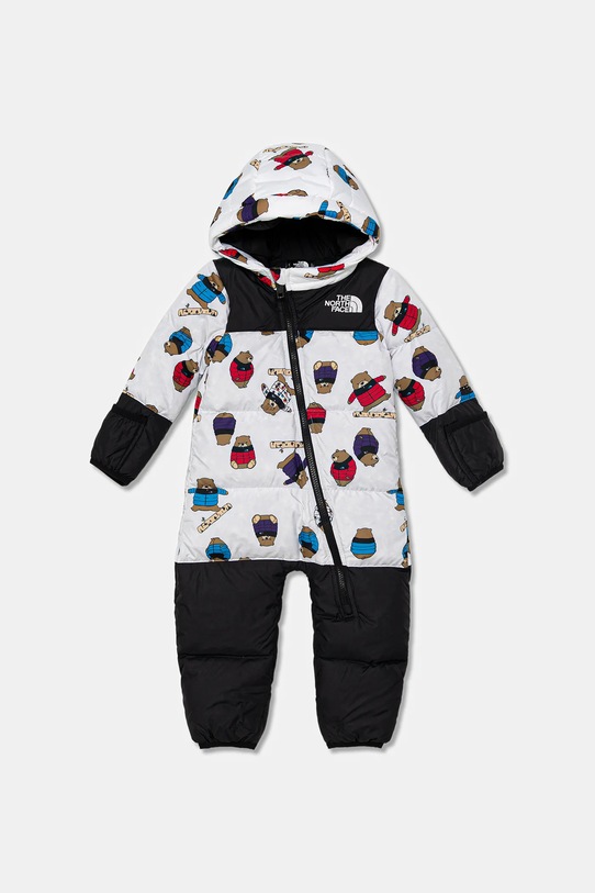 Kojenecký overal The North Face BABY 1996 RETRO NUPTSE ONE PIECE -PRINT s podšívkou bílá NF0A8CZR2LP1