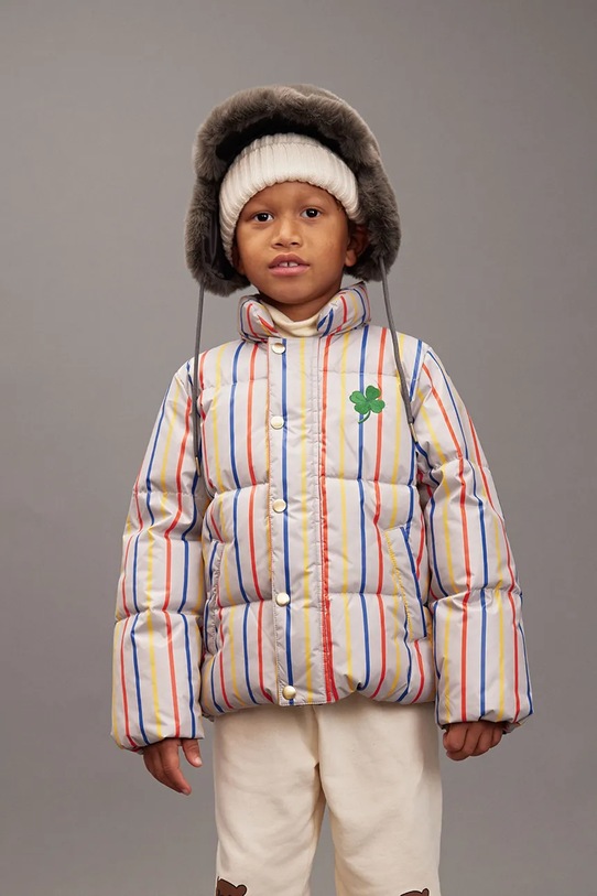 Mini Rodini kurtka dziecięca Clover bez kaptura szary 25710135