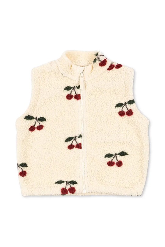 Konges Sløjd bezrękawnik dziecięcy JODY TEDDY VEST GRS bez kaptura beżowy KS103481.9BYA