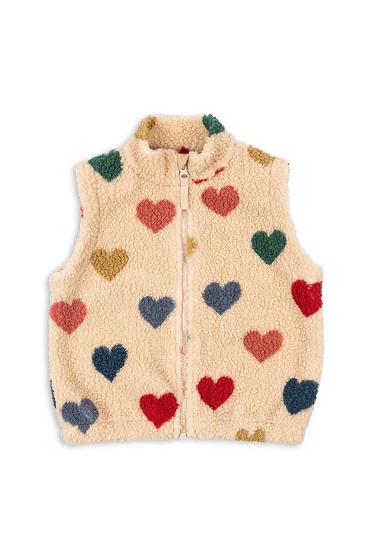 Konges Sløjd bezrękawnik dziecięcy JODY TEDDY VEST GRS bez kaptura multicolor KS103481.9BYA