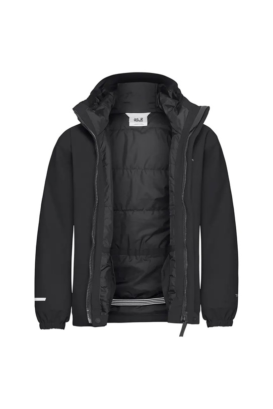 Jack Wolfskin kurtka dziecięca FLOWLINE SKI JKT KIDS czarny A65317.164.176