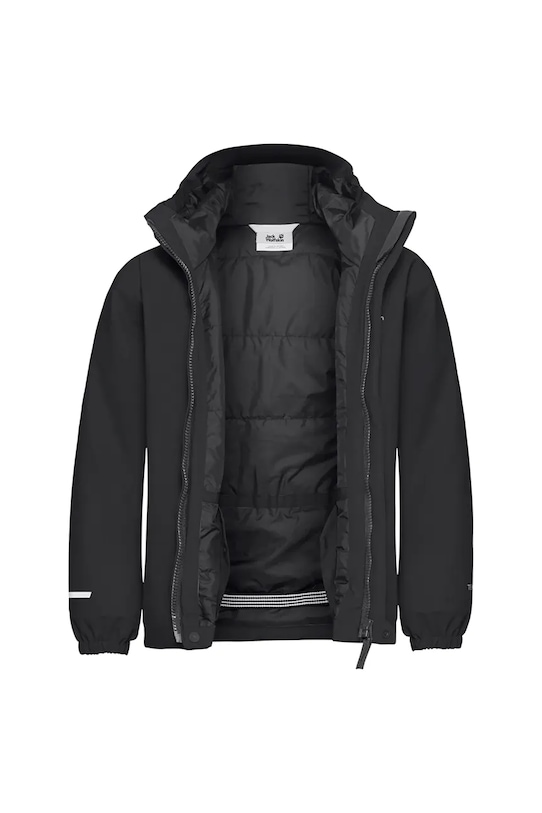 Jack Wolfskin kurtka dziecięca FLOWLINE SKI JKT KIDS czarny A65317.164.176