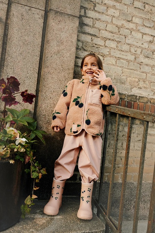 Liewood geacă copii Nolan Pile Jacket necaptusit portocaliu LW19877.9BYA