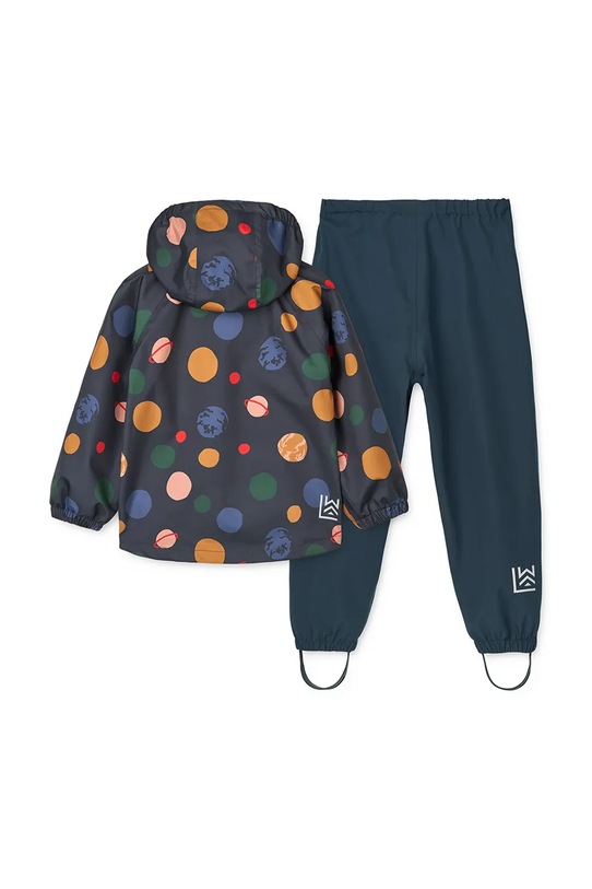 Chłopiec Liewood kurtka i spodnie dziecięce Pedia Rainwear Set LW19909.9BYA granatowy