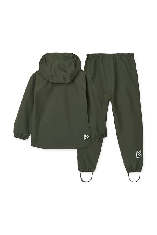 Chłopiec Liewood kurtka i spodnie dziecięce Pedia Rainwear Set LW19909.9BYA zielony